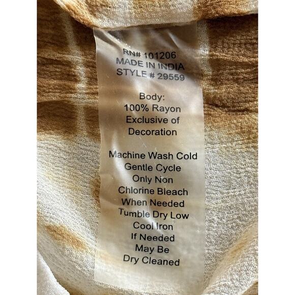 Soft Surroundings NWT Small Embroidered‎ Beaded V-Neck Long Sleeve Top/Tunic - Picture 9 of 11